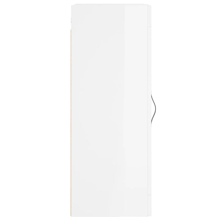 Mobile Parete Bianco Lucido 34,5x34x90 cm in Legno Multistrato 830494