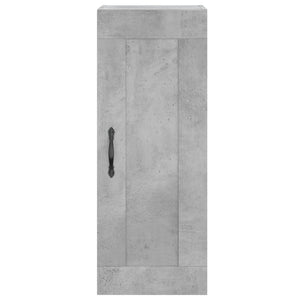 Mobile a Parete Grigio Cemento 34,5x34x90 cm Legno Multistrato 830496