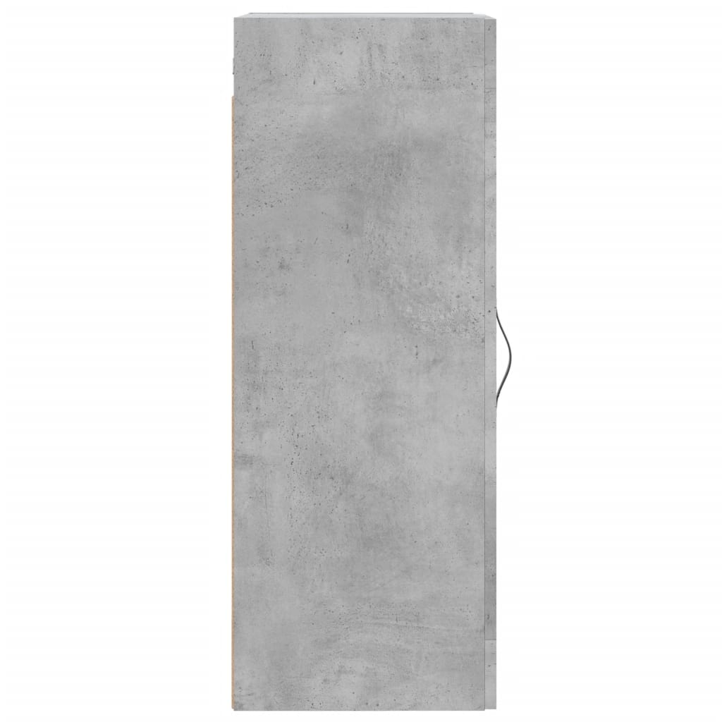 Mobile a Parete Grigio Cemento 34,5x34x90 cm Legno Multistrato 830496