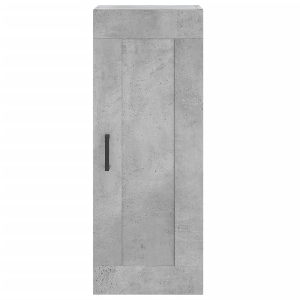 Mobile a Parete Grigio Cemento 34,5x34x90 cm Legno Multistrato 830504