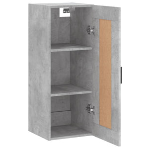 Mobile a Parete Grigio Cemento 34,5x34x90 cm Legno Multistrato 830504