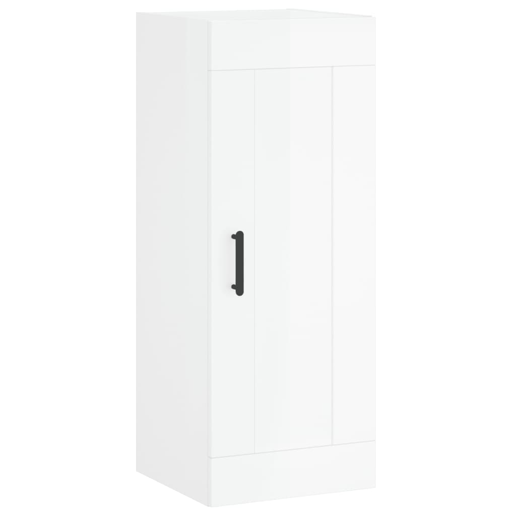 Mobile Parete Bianco Lucido 34,5x34x90 cm in Legno Multistratocod mxl 128025