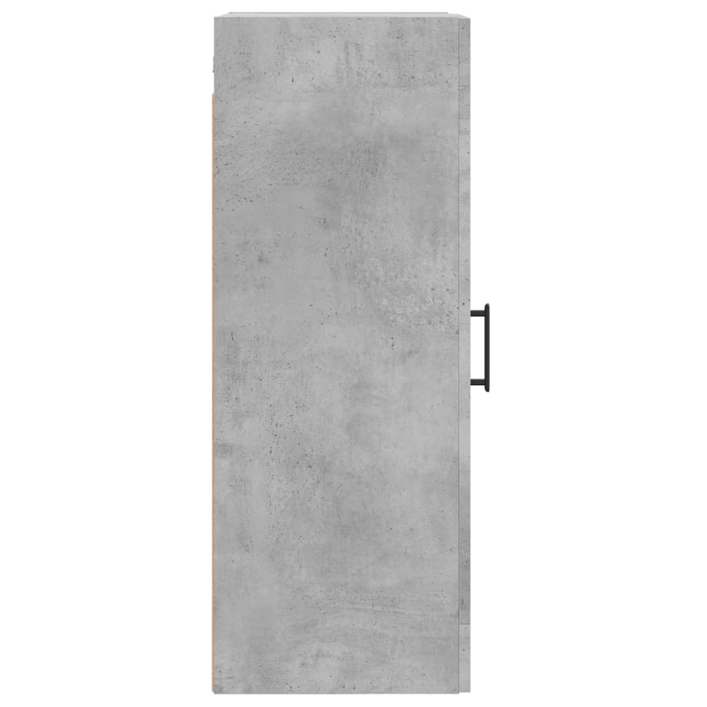 Mobile a Parete Grigio Cemento 34,5x34x90 cm Legno Multistrato 830512