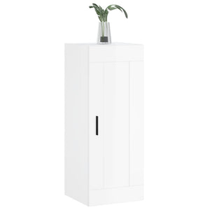 Mobile Parete Bianco Lucido 34,5x34x90 cm in Legno Multistrato 830518