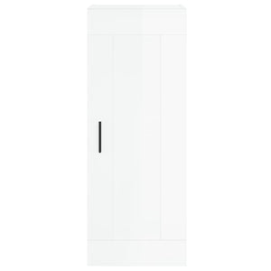 Mobile Parete Bianco Lucido 34,5x34x90 cm in Legno Multistrato 830518