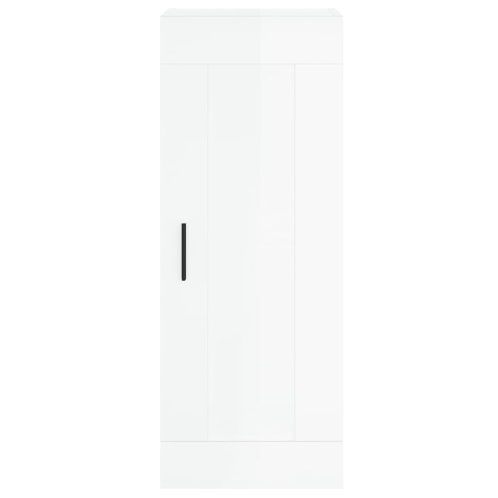 Mobile Parete Bianco Lucido 34,5x34x90 cm in Legno Multistrato 830518