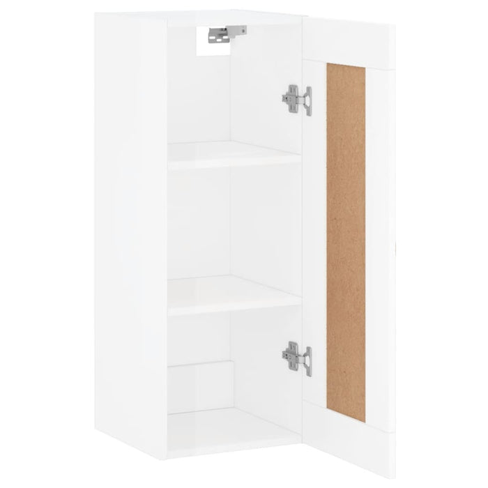 Mobile Parete Bianco Lucido 34,5x34x90 cm in Legno Multistrato 830518