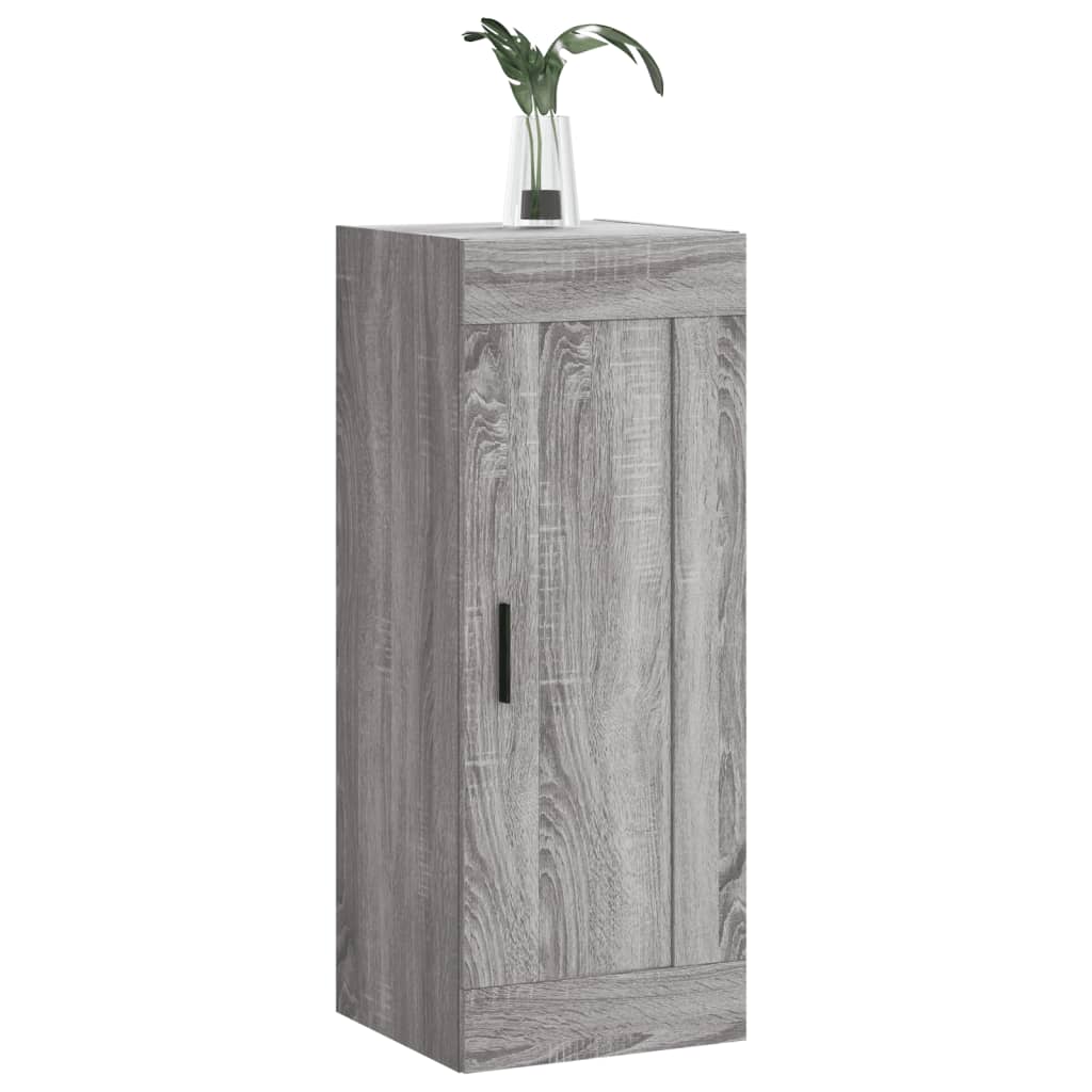 Mobile a Parete Grigio Sonoma 34,5x34x90 cm Legno Multistrato 830522