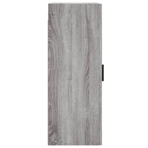 Mobile a Parete Grigio Sonoma 34,5x34x90 cm Legno Multistrato 830522