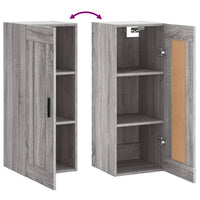 Mobile a Parete Grigio Sonoma 34,5x34x90 cm Legno Multistrato 830522