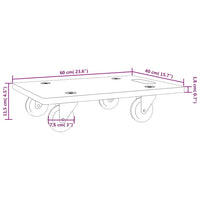 Pedane 2 pz Rettangolari 60x40x11,5 cm 154890