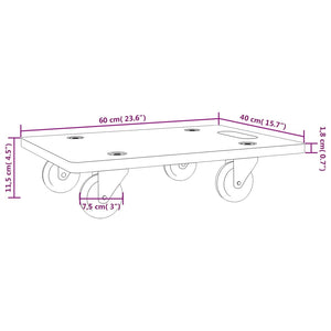 Pedane 2 pz Rettangolari 60x40x11,5 cm 154890