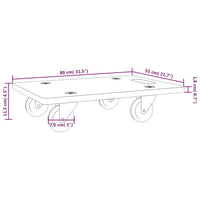 Pedane 2 pz Rettangolari 80x55x11,5 cm 154891