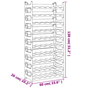 Portabottiglie per 60 Bottiglie in PP Impilabile 3189183