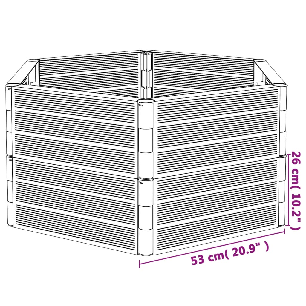 Fioriere da Giardino 2 pz Antracite in PP 3189184