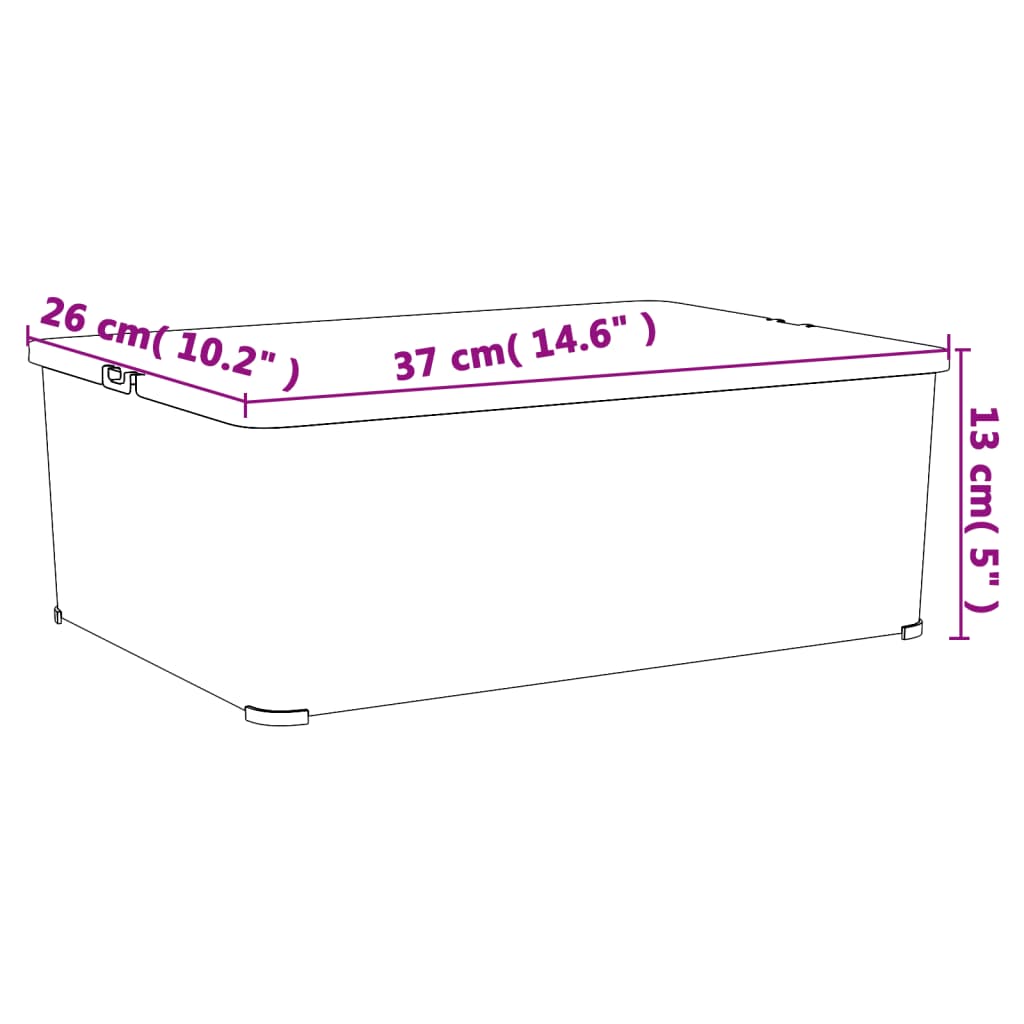 Contenitori in Plastica 6 pz 10 L Impilabili 3189187