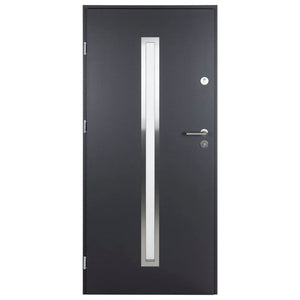 Porta Ingresso Antracite 100x200 cm in Alluminio 3190526