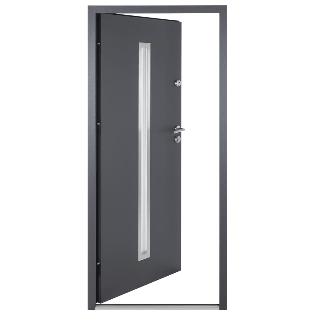 Porta Ingresso Antracite 110x207,5 cm in Alluminio 3190529