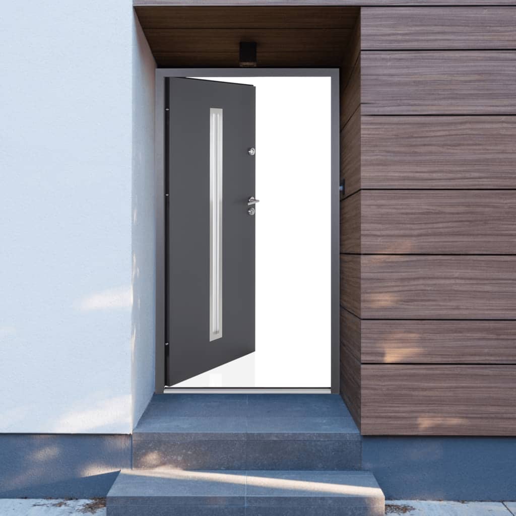 Porta Ingresso Antracite 110x207,5 cm in Alluminio 3190529