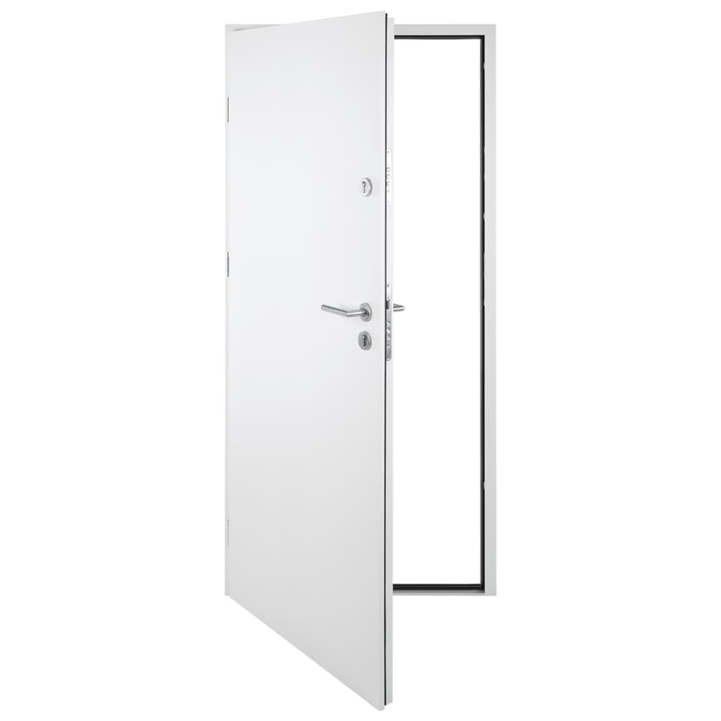 Porta Ingresso Bianca 90x200 cm in Alluminio 3190530