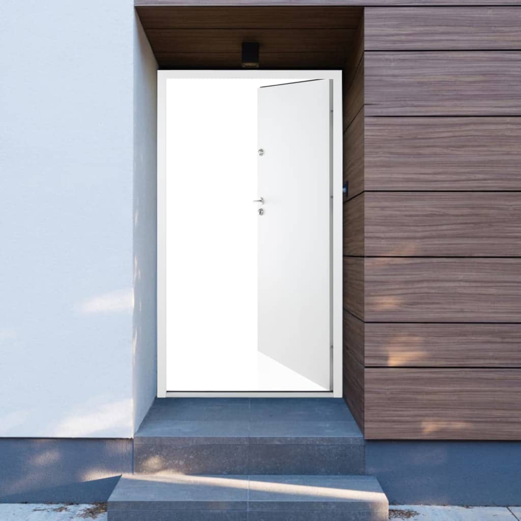 Porta Ingresso Bianca 100x200 cm in Alluminiocod mxl 90628