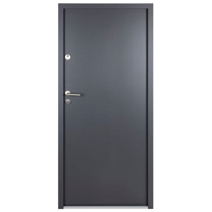 Porta Ingresso Antracite 100x200 cm in Alluminio 3190538