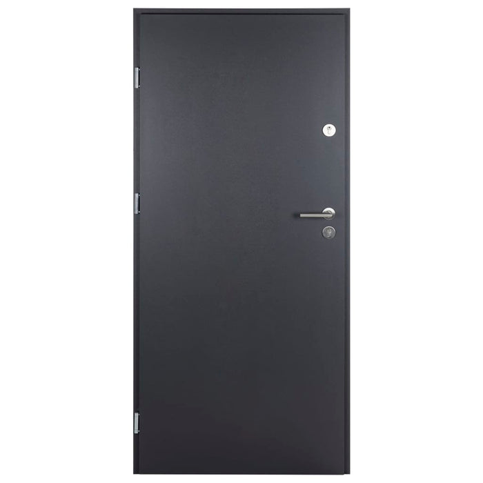 Porta Ingresso Antracite 100x200 cm in Alluminio 3190538