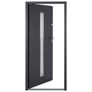 Porta Ingresso Antracite 90x200 cm in Alluminio 3190549