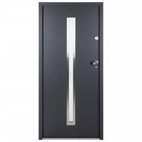 Porta Ingresso Antracite 90x200 cm in Alluminio 3190549