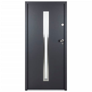 Porta Ingresso Antracite 90x200 cm in Alluminio 3190549