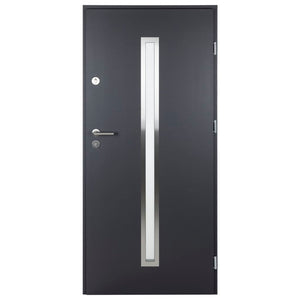 Porta Ingresso Antracite 90x200 cm in Alluminio 3190549