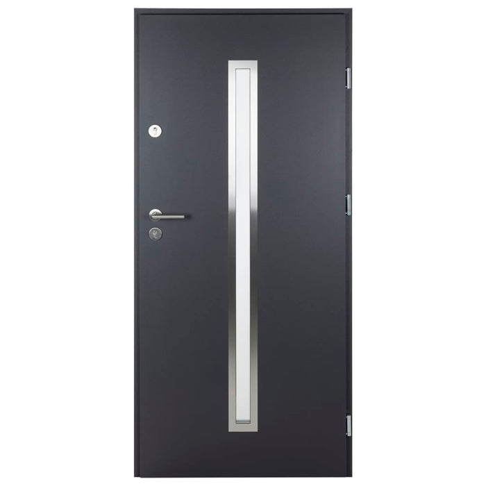 Porta Ingresso Antracite 90x200 cm in Alluminio 3190549