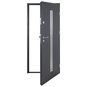 Porta Ingresso Antracite 90x200 cm in Alluminio 3190549