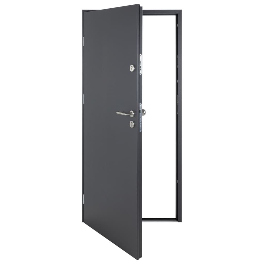 Porta Ingresso Antracite 90x200 cm in Alluminio 3190560