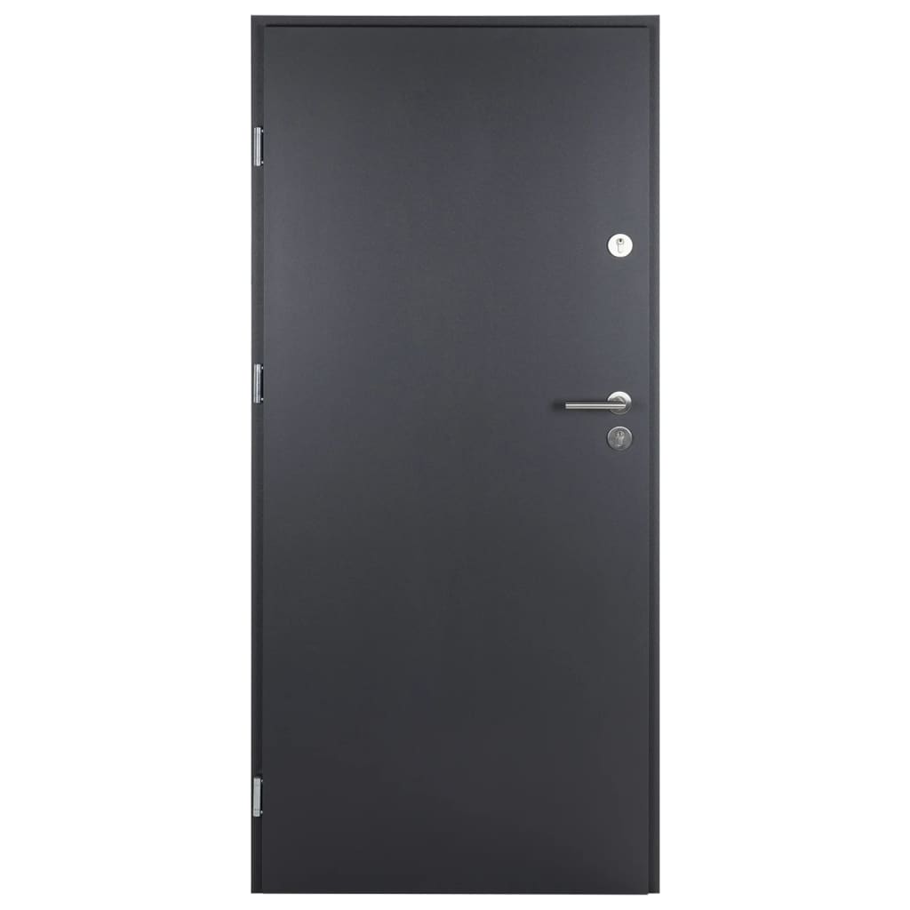 Porta Ingresso Antracite 90x200 cm in Alluminio 3190560