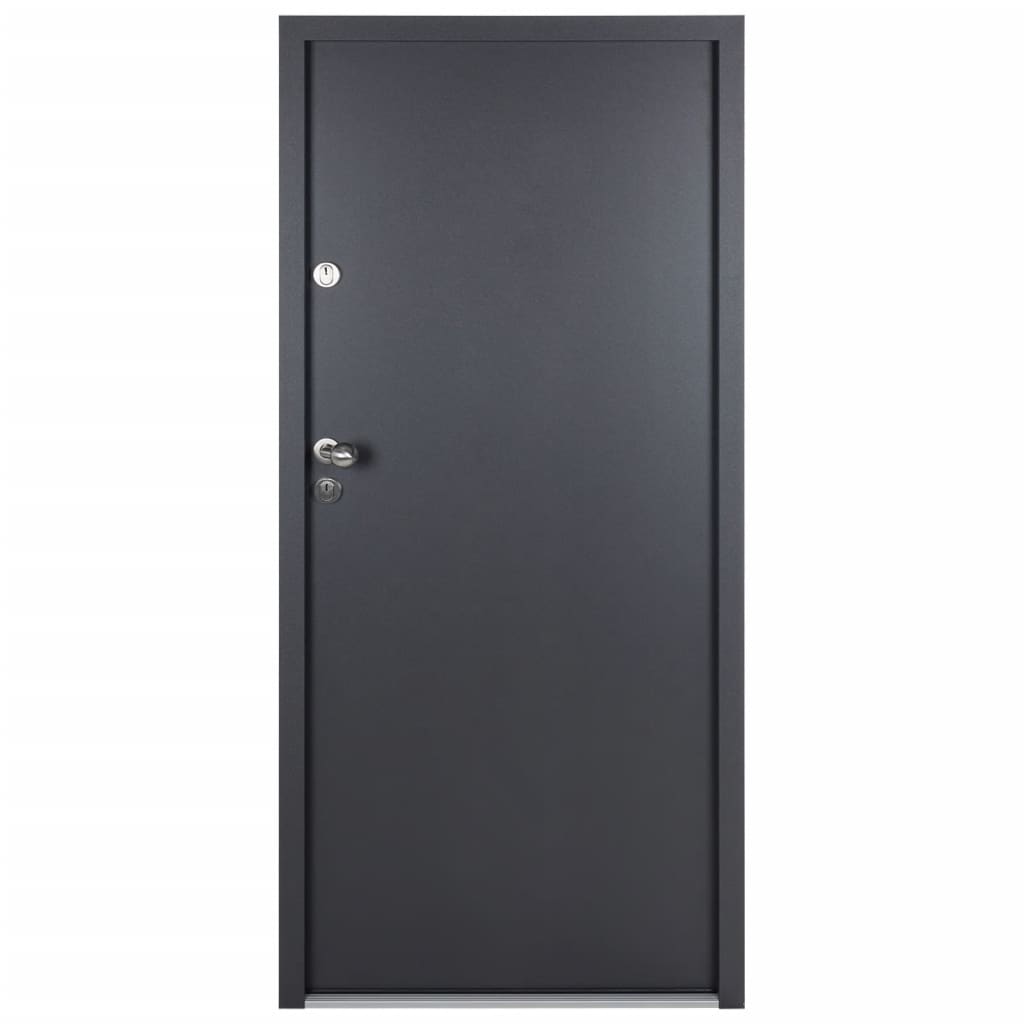 Porta Ingresso Antracite 90x200 cm in Alluminio 3190560