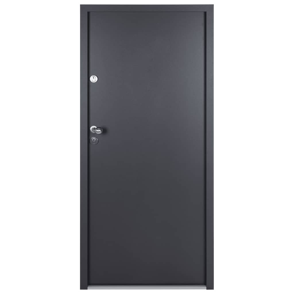 Porta Ingresso Antracite 100x200 cm in Alluminio 3190562