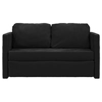 Divano Letto da Terra 2 in 1 Nero 122x204x55 cm Velluto 353959