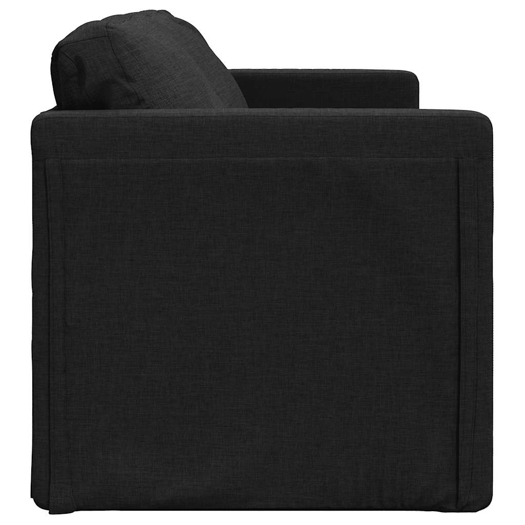 Divano Letto da Terra 2 in 1 Nero 112x174x55 cm Tessuto 353966