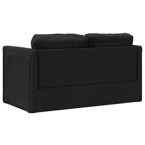 Divano Letto da Terra 2 in 1 Nero 112x174x55 cm Tessuto 353966