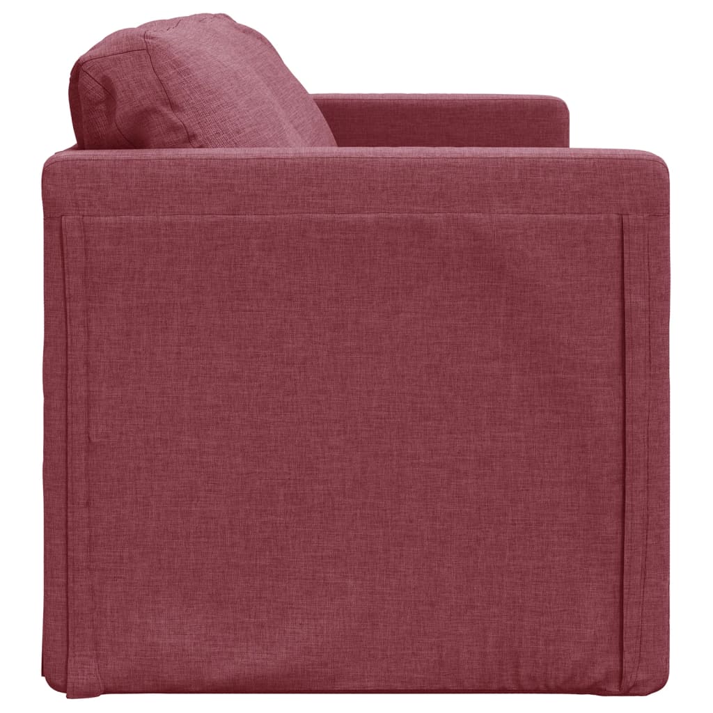 Divano Letto da Terra 2 in 1 Rosso Vino 112x174x55cm Tessuto 353967