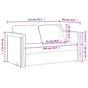 Divano Letto da Terra 2 in 1 Rosso Vino 112x174x55cm Similpelle 353977