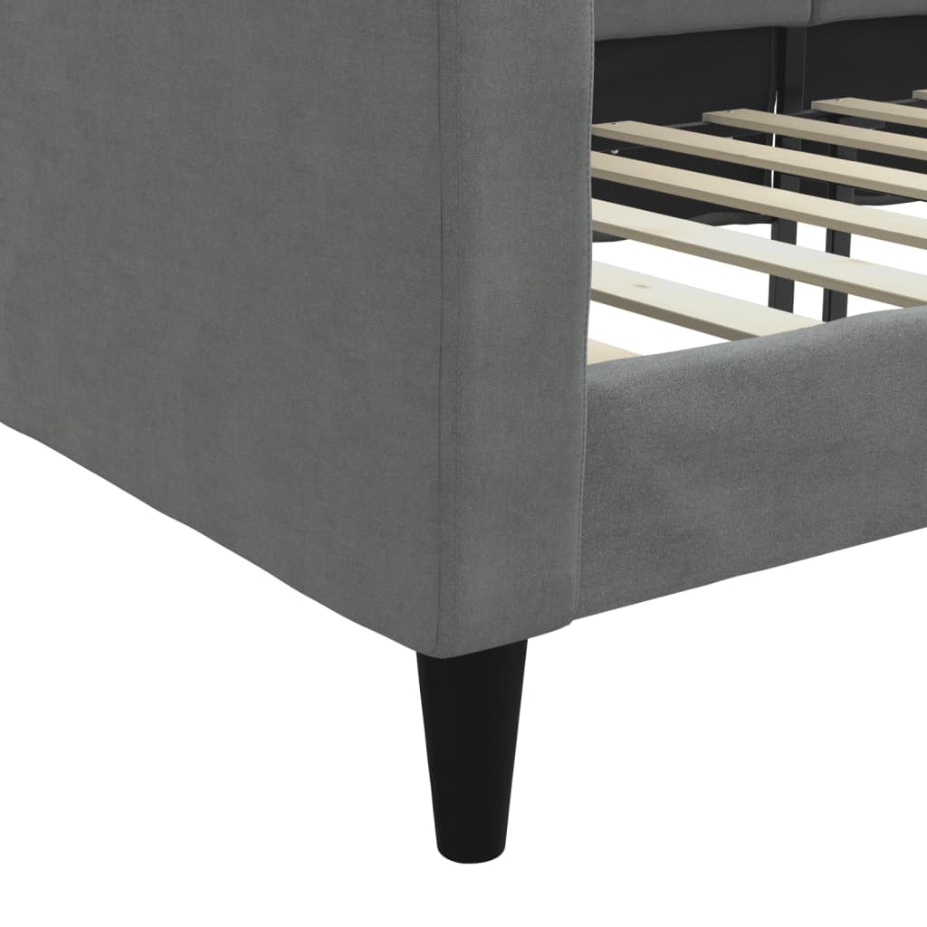 Letto da Giorno Grigio Scuro 80x200 cm in Tessuto 353979