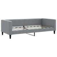 Letto da Giorno Grigio Chiaro 90x190 cm in Tessuto 353993