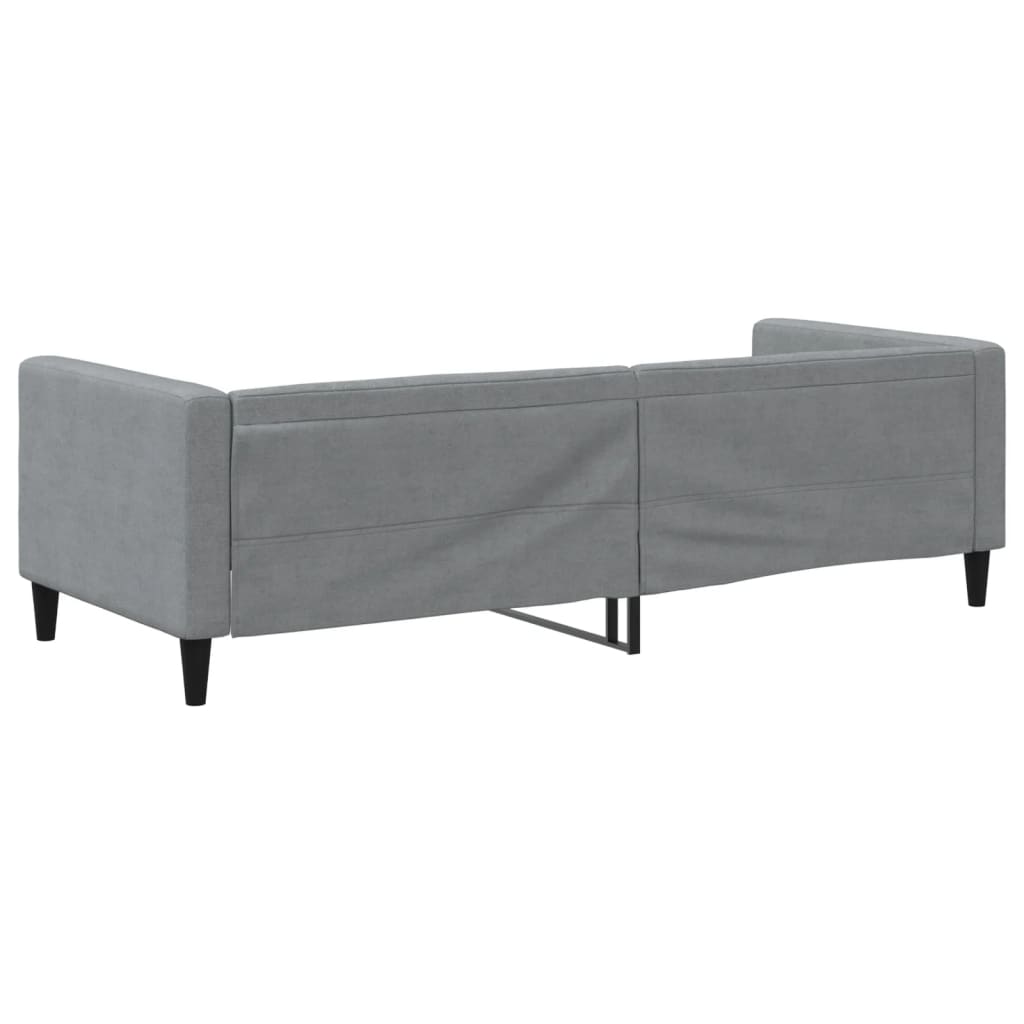 Letto da Giorno Grigio Chiaro 90x190 cm in Tessuto 353993