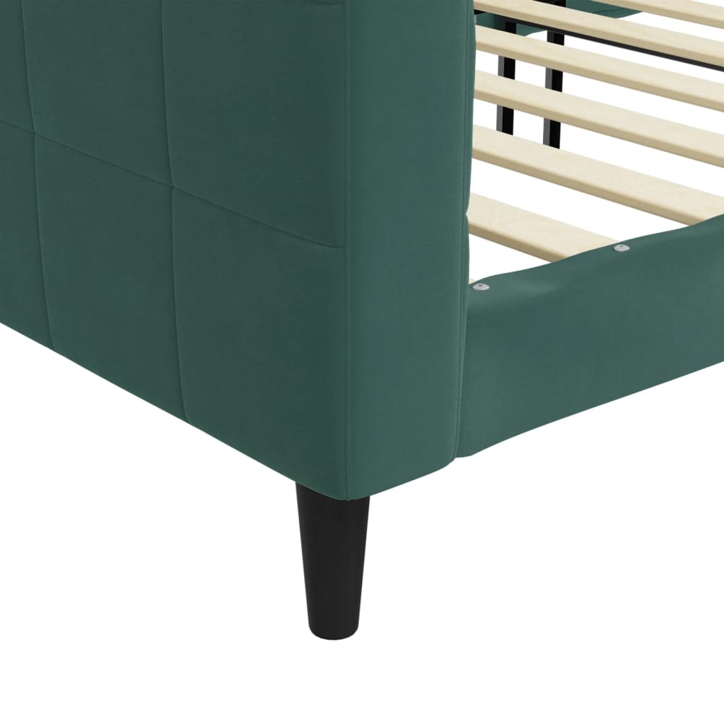 Letto da Giorno Verde Scuro 80x200 cm in Velluto 354003