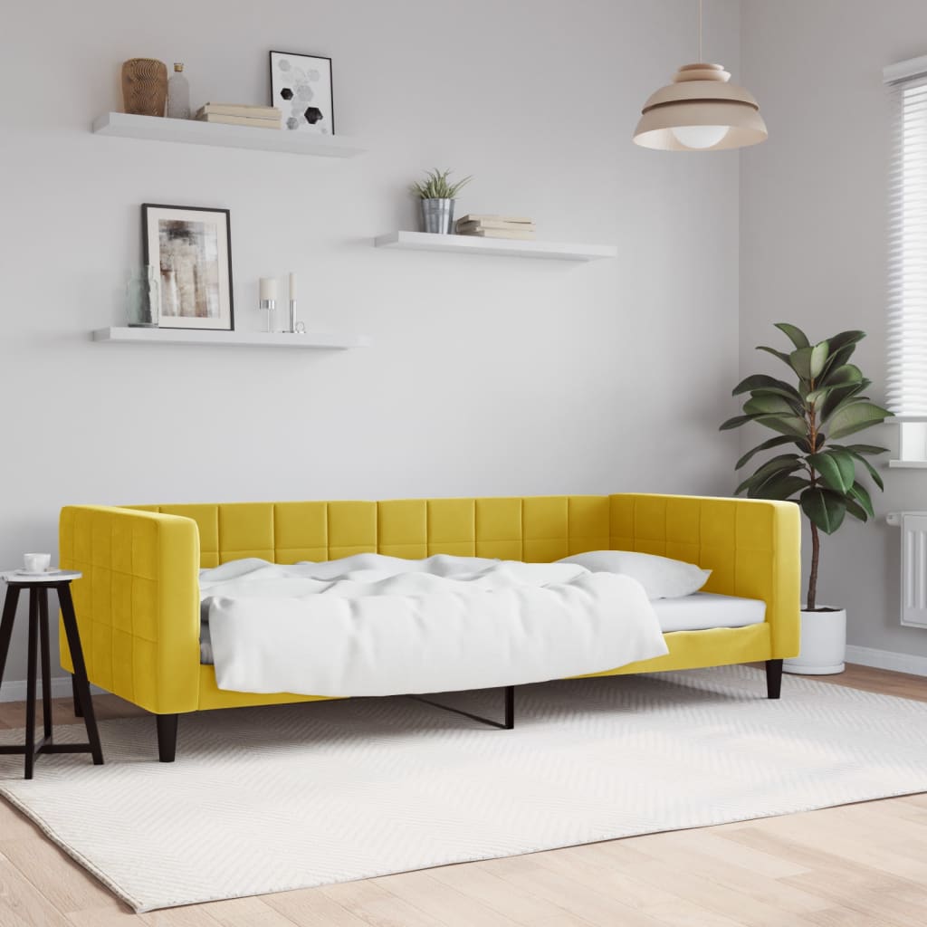 Letto da Giorno Giallo 90x200 cm in Vellutocod mxl 81884