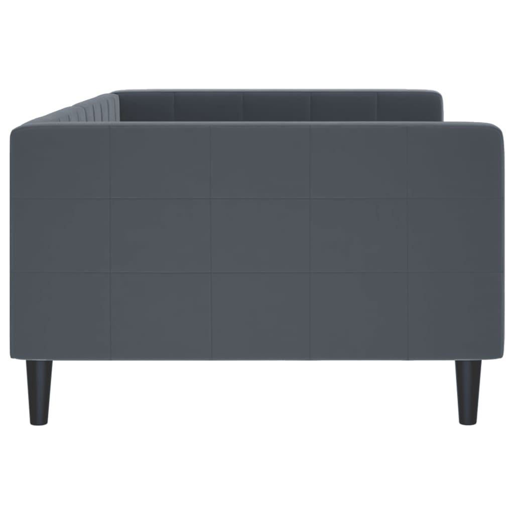 Letto da Giorno Grigio Scuro 100x200 cm in Velluto 354016