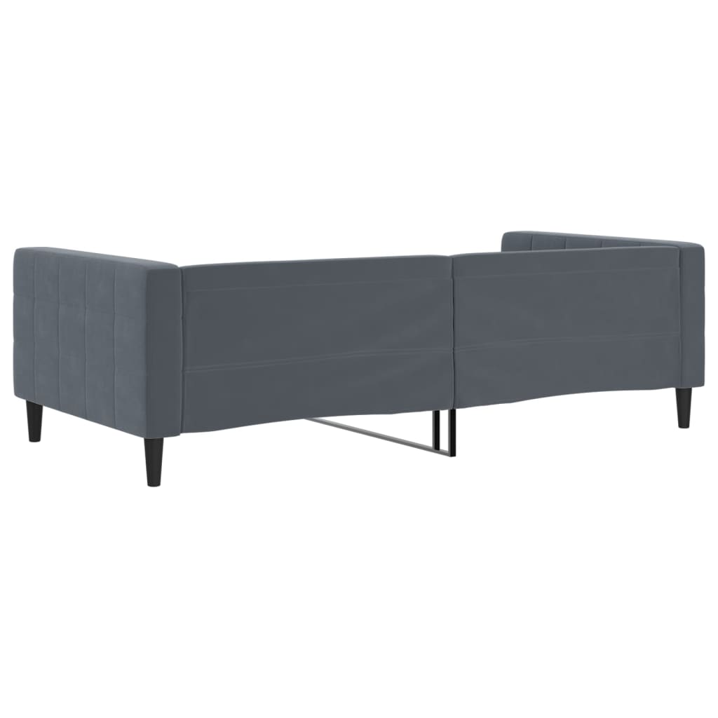 Letto da Giorno Grigio Scuro 100x200 cm in Velluto 354016