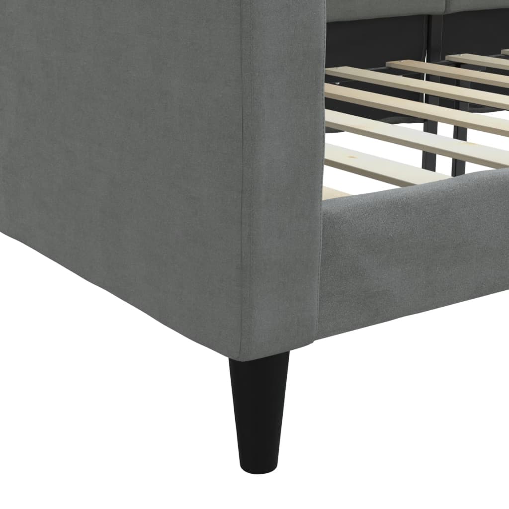 Letto da Giorno Grigio Scuro 80x200 cm in Tessuto 354029